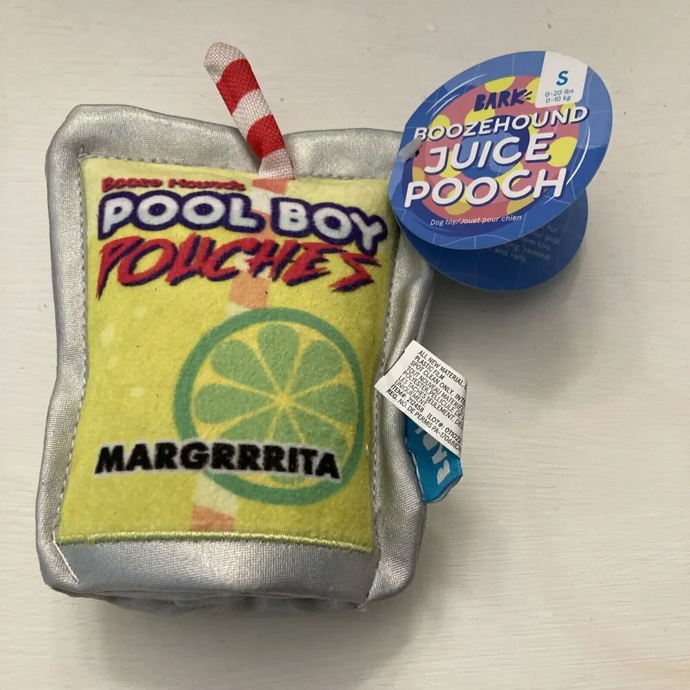 Bark Box BoozeHound Juice Pooch Plush Pool Boys Pouches Small 0-20 lbs